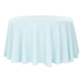 Polyester 108" Round Tablecloth - Baby Blue