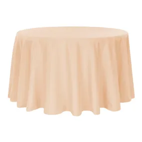 Polyester 108" Round Tablecloth - Champagne