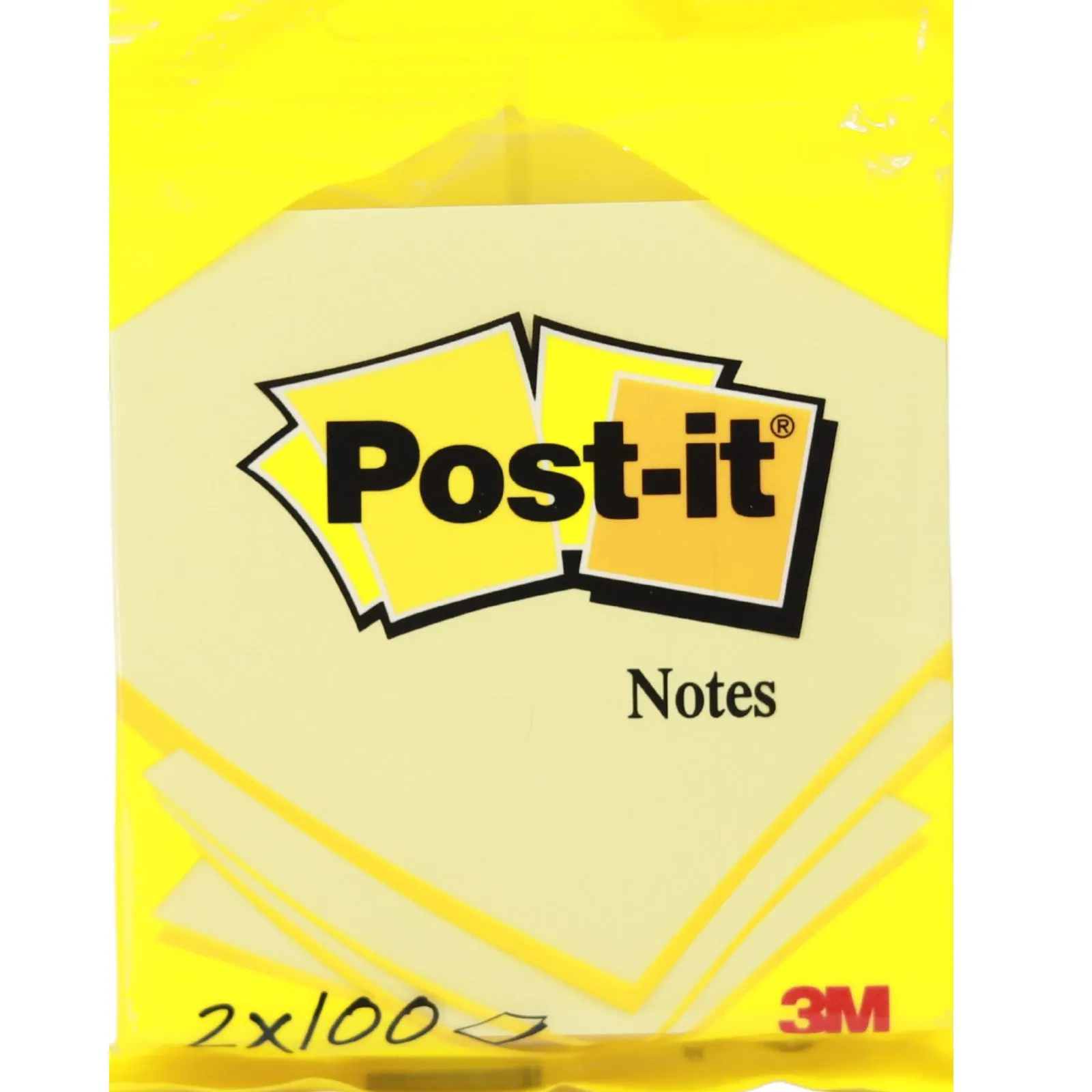 Post-it - Notes - Canary Yellow - 76mm x 76mm - 100 sheets - Pack of 2