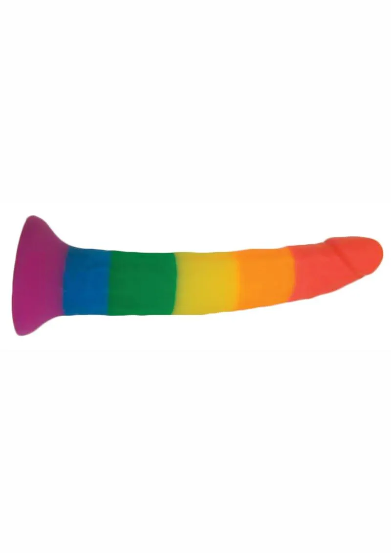 Rainbow Power Drive Strap-On Dildo with Harness