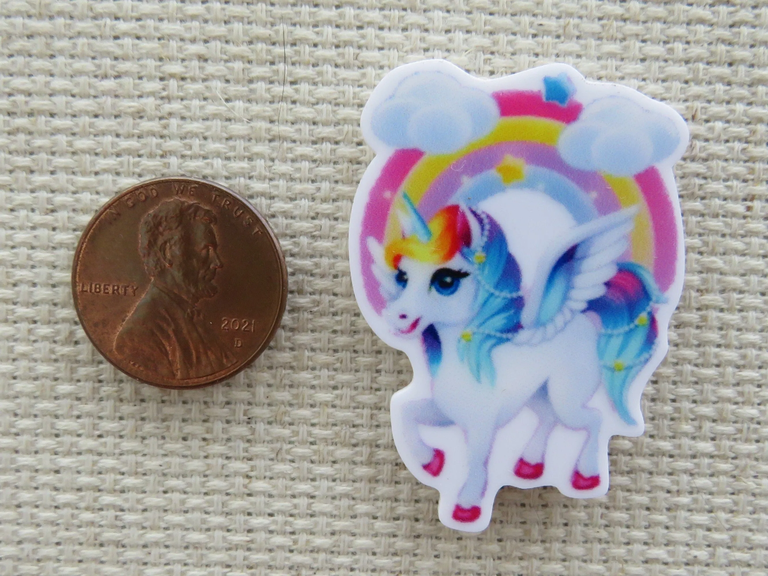 Rainbow Unicorn Pegasus Needle Minder, Cover Minder, Magnet