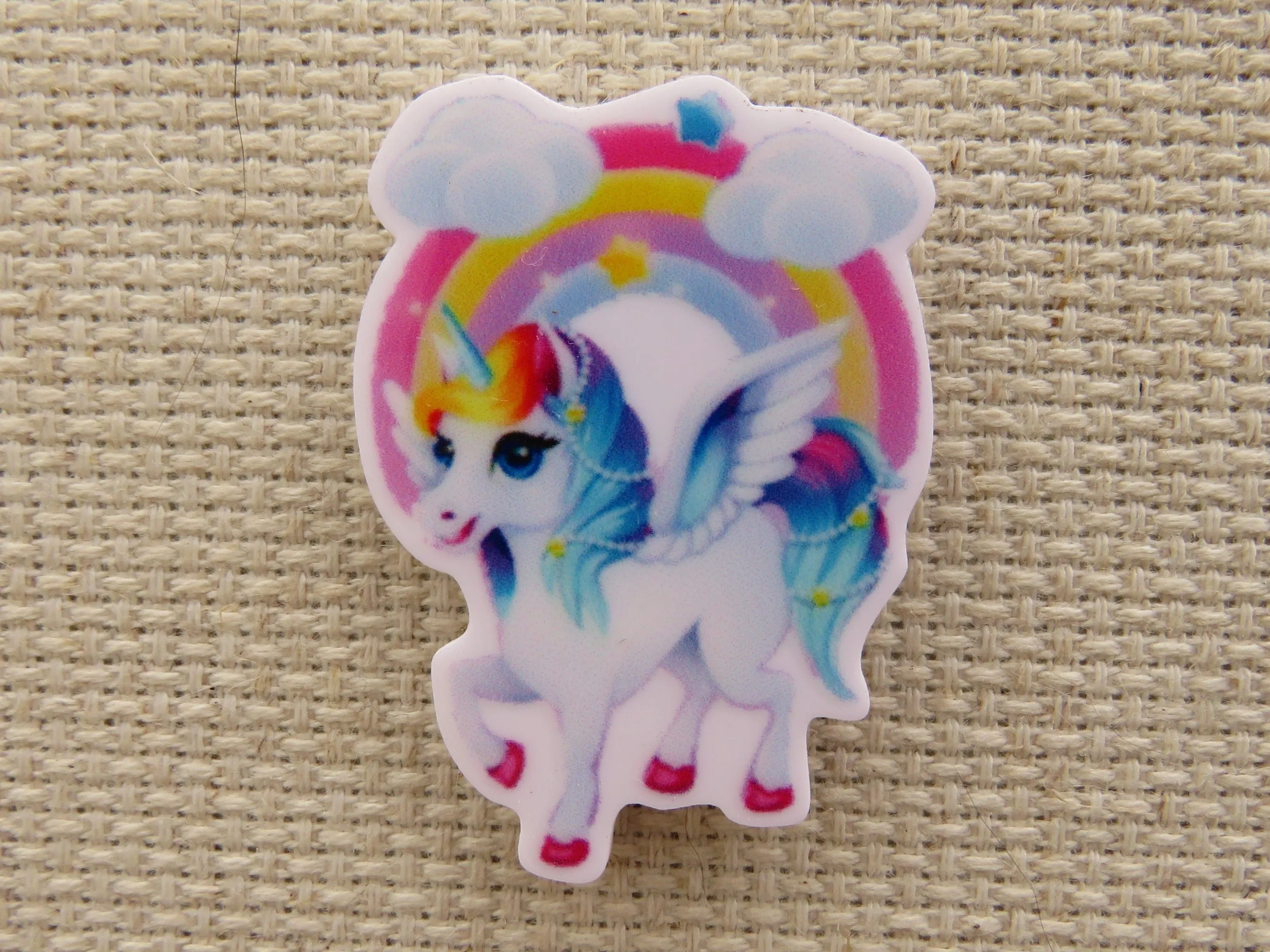 Rainbow Unicorn Pegasus Needle Minder, Cover Minder, Magnet