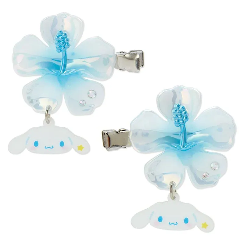 Sanrio Hair Clips Set (Flower Series - Kuromi, My Melody, Cinnamoroll)