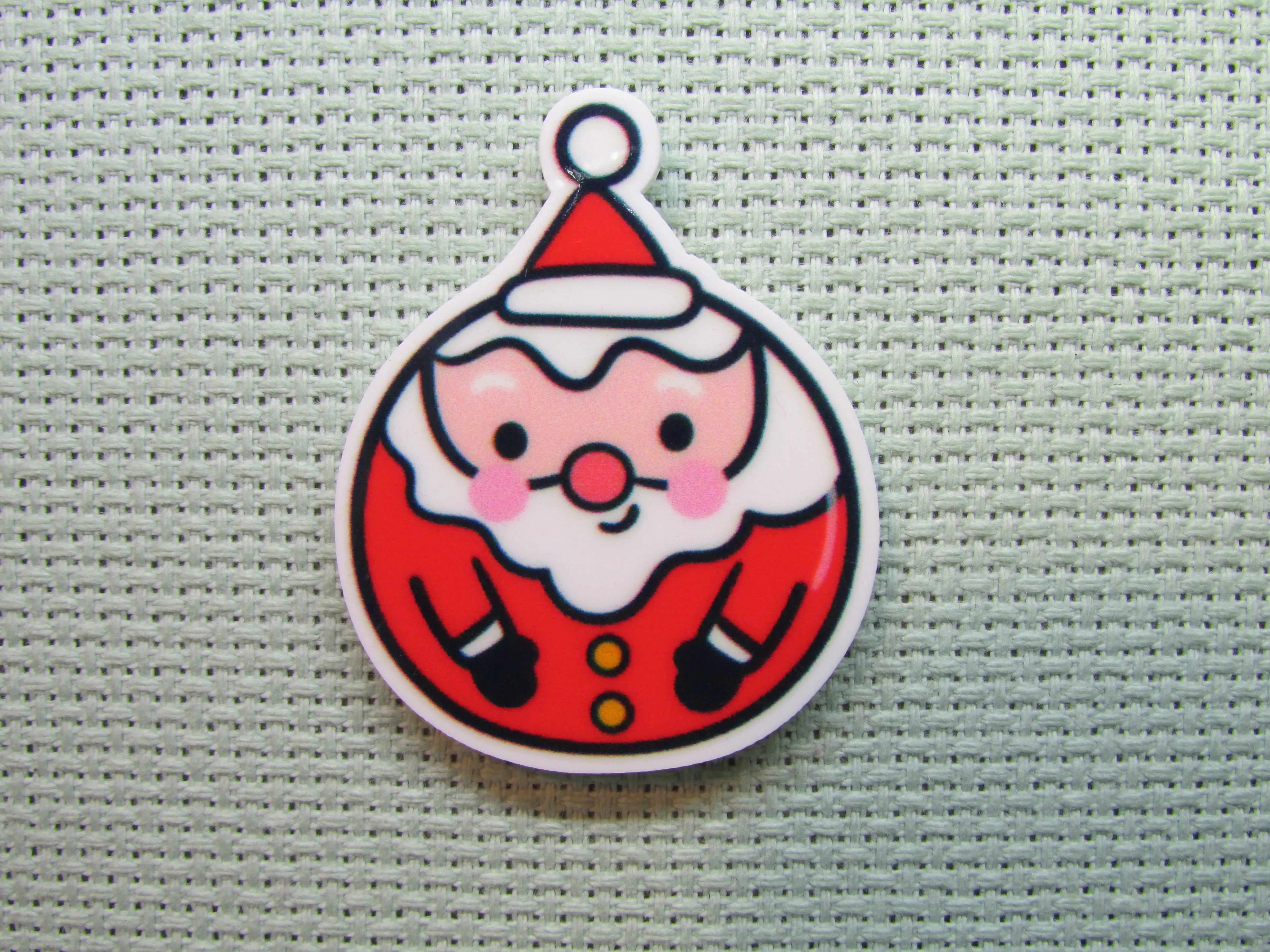 Santa Christmas Ornament Needle Minder, Cover Minder, Magnet