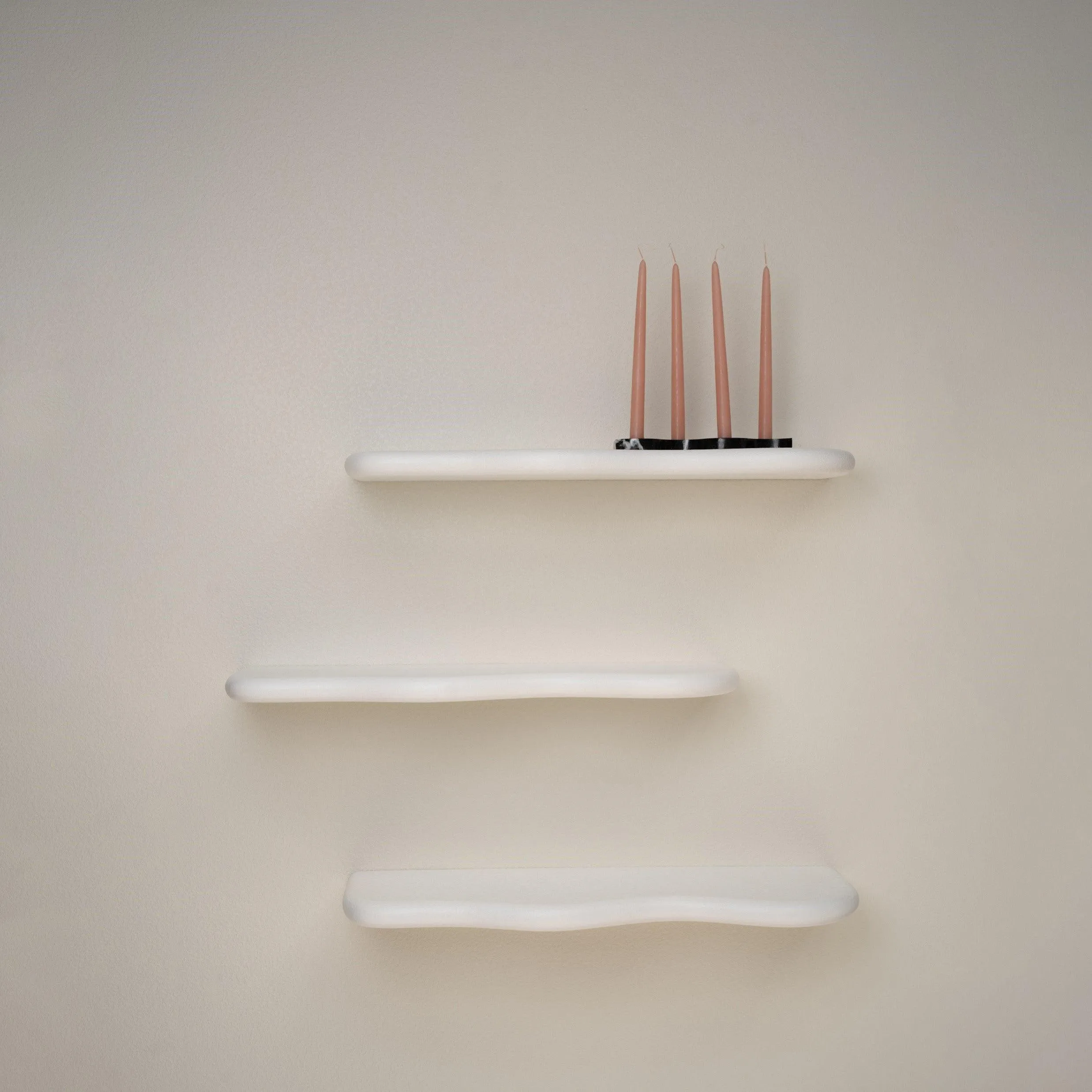 Set of Curvy Shelves - Cream