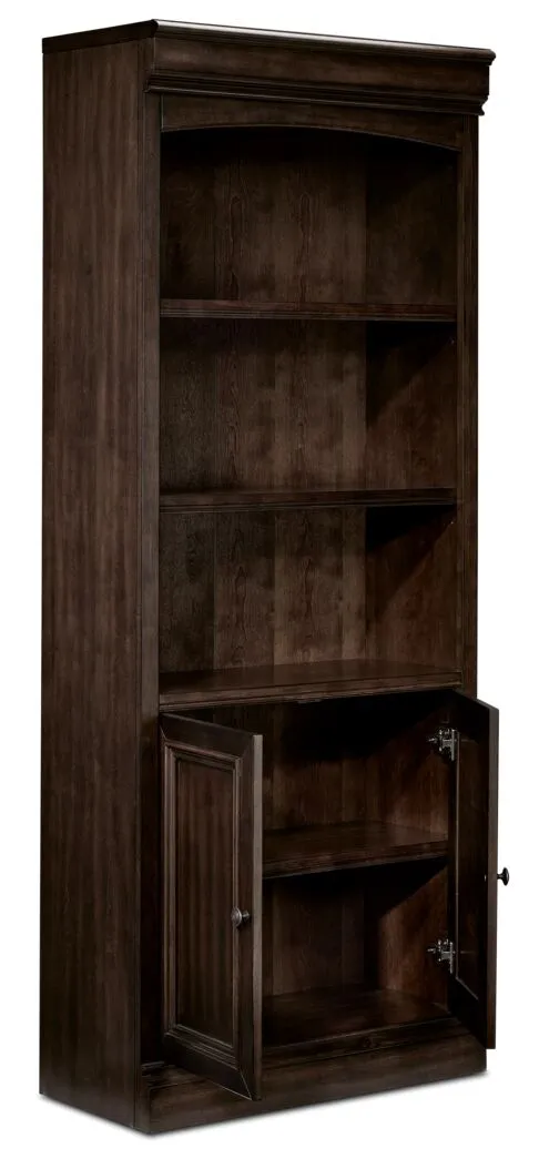 Shane 2 Door Bookcase - Tuscany Brown