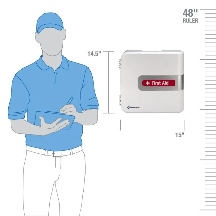 SmartCompliance Complete First Aid Plastic Cabinet Without Meds, ANSI 2021 Compliant - W-91093