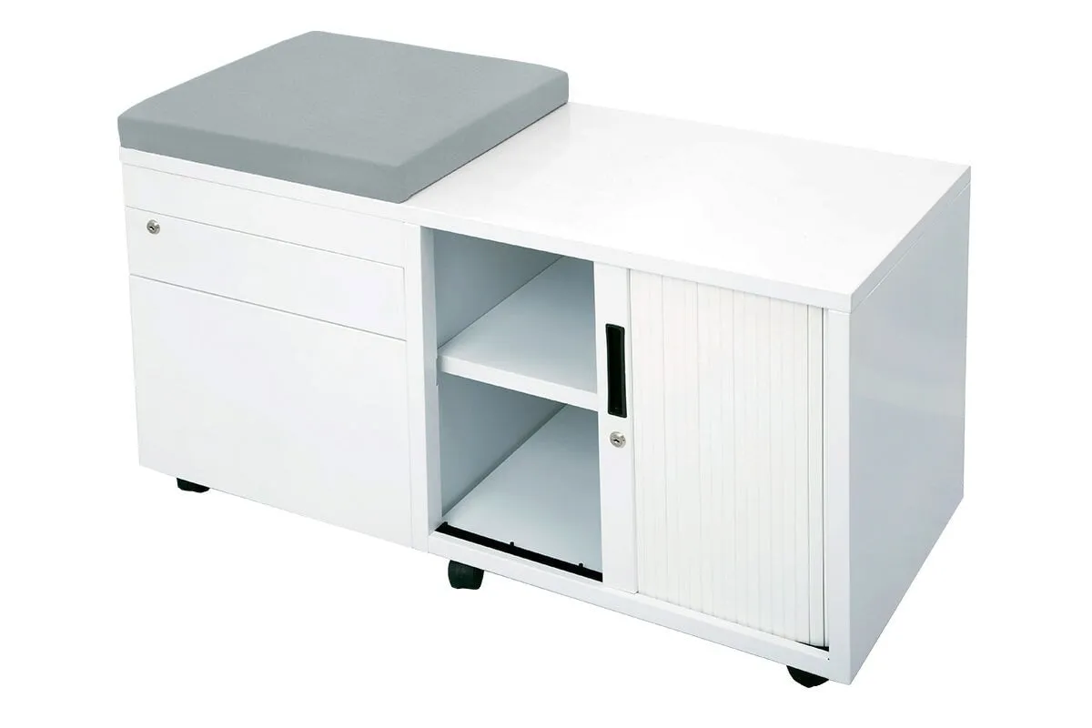 Sonic Mobile Caddy RHS with Tambour & Filing Drawers