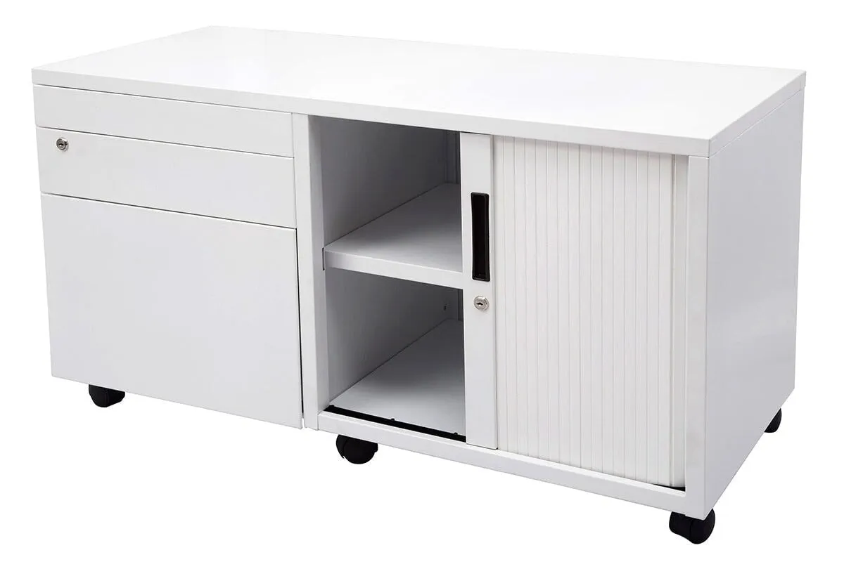 Sonic Mobile Caddy RHS with Tambour & Filing Drawers