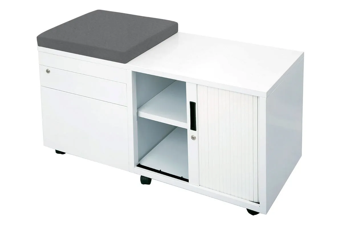 Sonic Mobile Caddy RHS with Tambour & Filing Drawers