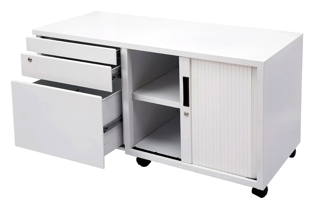 Sonic Mobile Caddy RHS with Tambour & Filing Drawers