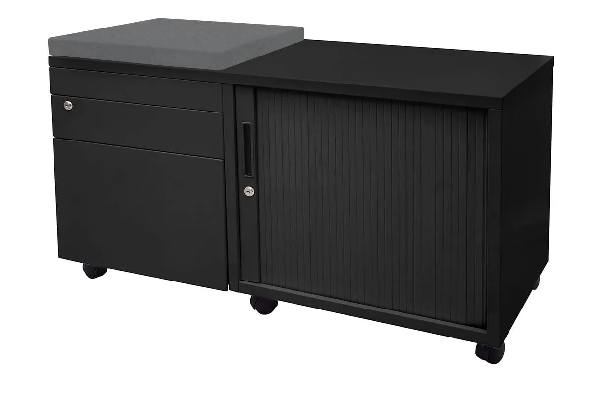 Sonic Mobile Caddy RHS with Tambour & Filing Drawers