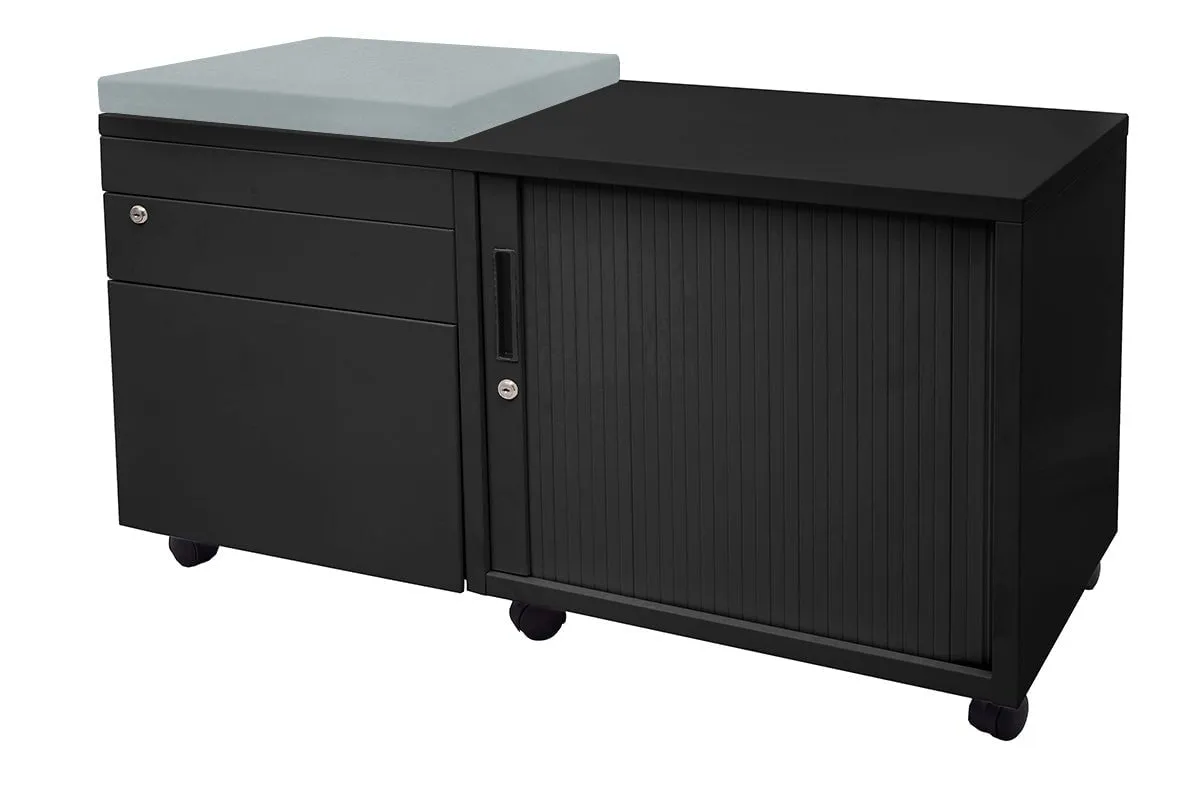 Sonic Mobile Caddy RHS with Tambour & Filing Drawers