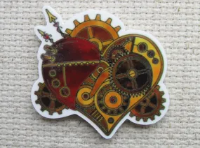 Steampunk Heart Needle Minder, Cover Minder, Magnet