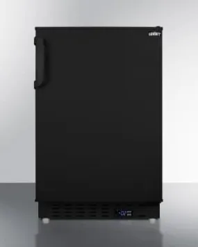 Summit 20" Black Built-in All-Freezer ALFZ37B