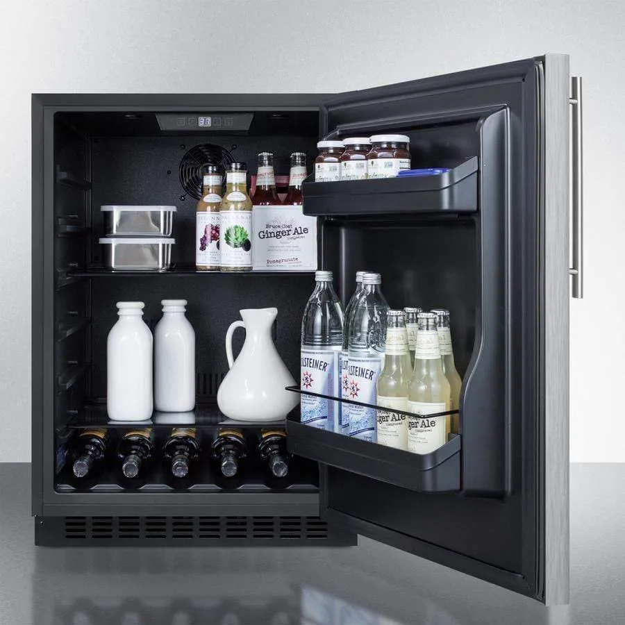 Summit 24" Built-In Undercounter ADA Compliant Stainless Steel Exterior All-Fridge AL54CSSHV