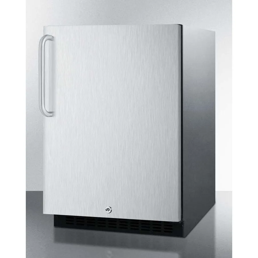 Summit 24" Built-In Undercounter ADA Compliant Stainless Steel Exterior All-Fridge AL54CSSTB