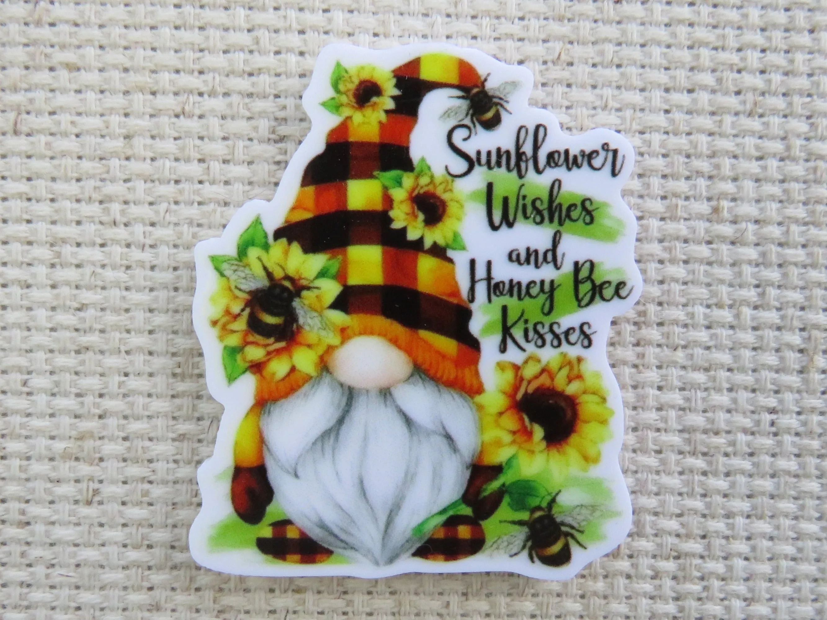 Sunflower Wishes and Honey Bee Kisses Needle Minder, Cover Minder, Magnet