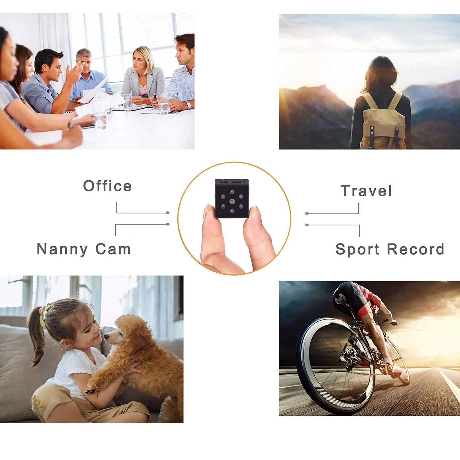 Thumb-Size Wireless Mini 1080P Night Vision Security Camera With 140° Wide-Angle Lens