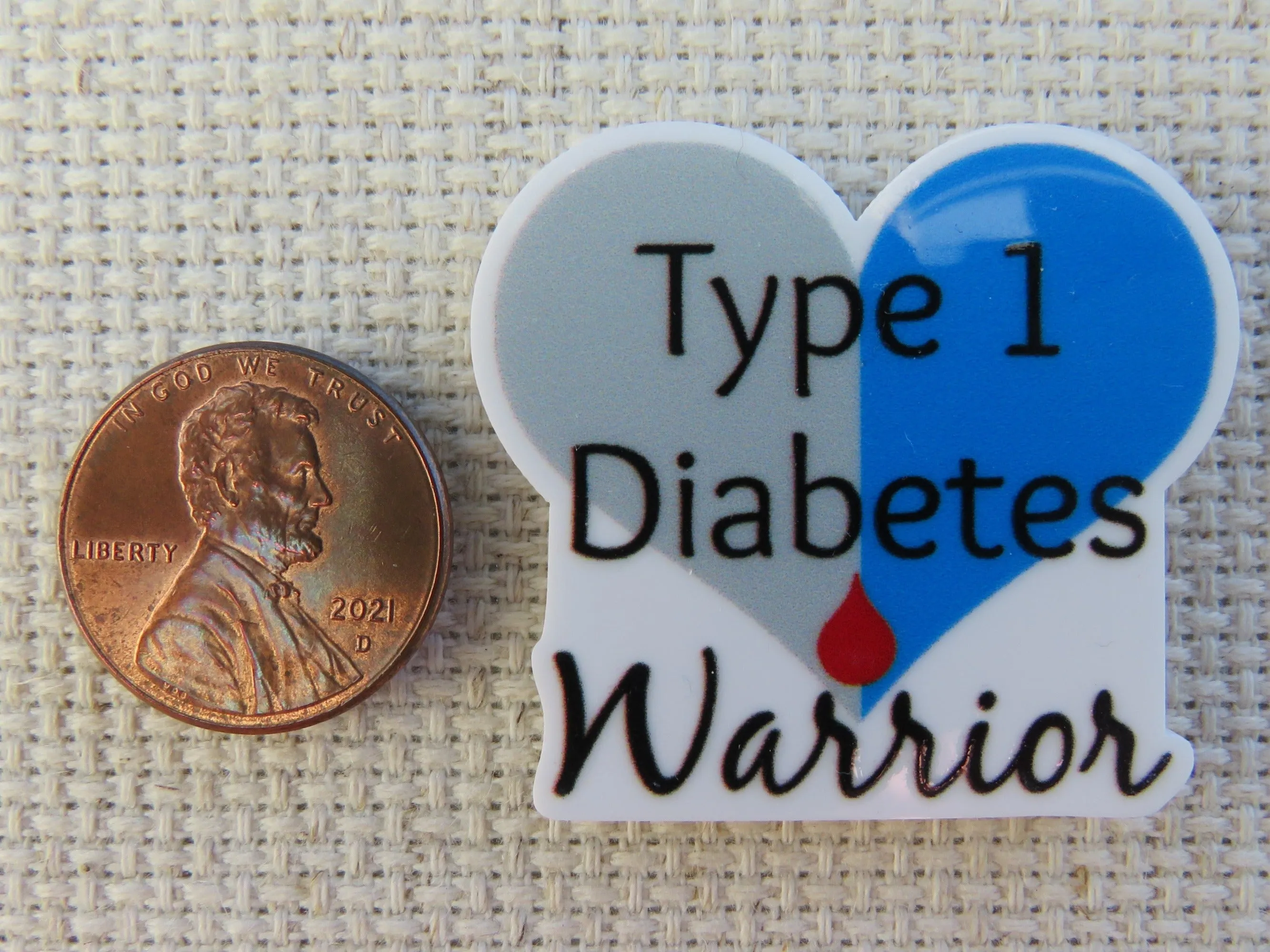 Type I Diabetes Warrior Needle Minder, Cover Minder, Magnet