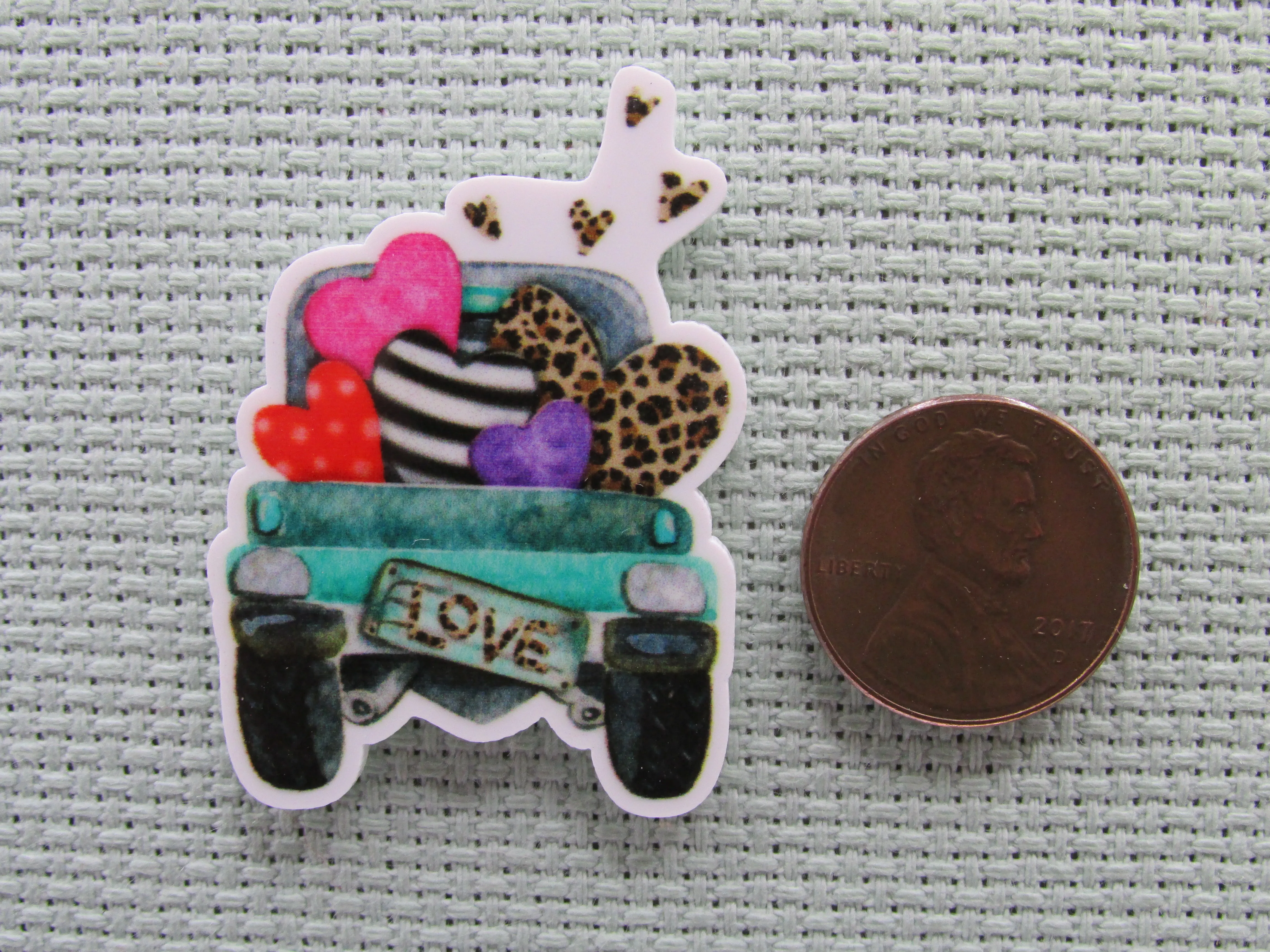 Valentines Truck Needle Minder, Cover Minder, Magnet LAST ONE!