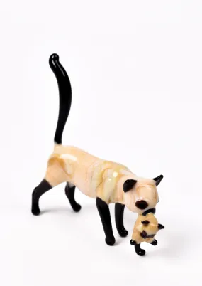 Venetian Glass Figurines • Siamese Cats