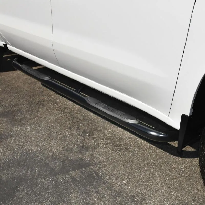 Westin E-Series 3 in OD Bent Step Bars - Black Powder Coat - Crew Cab - GM Fullsize Truck 2019-21 - Pair