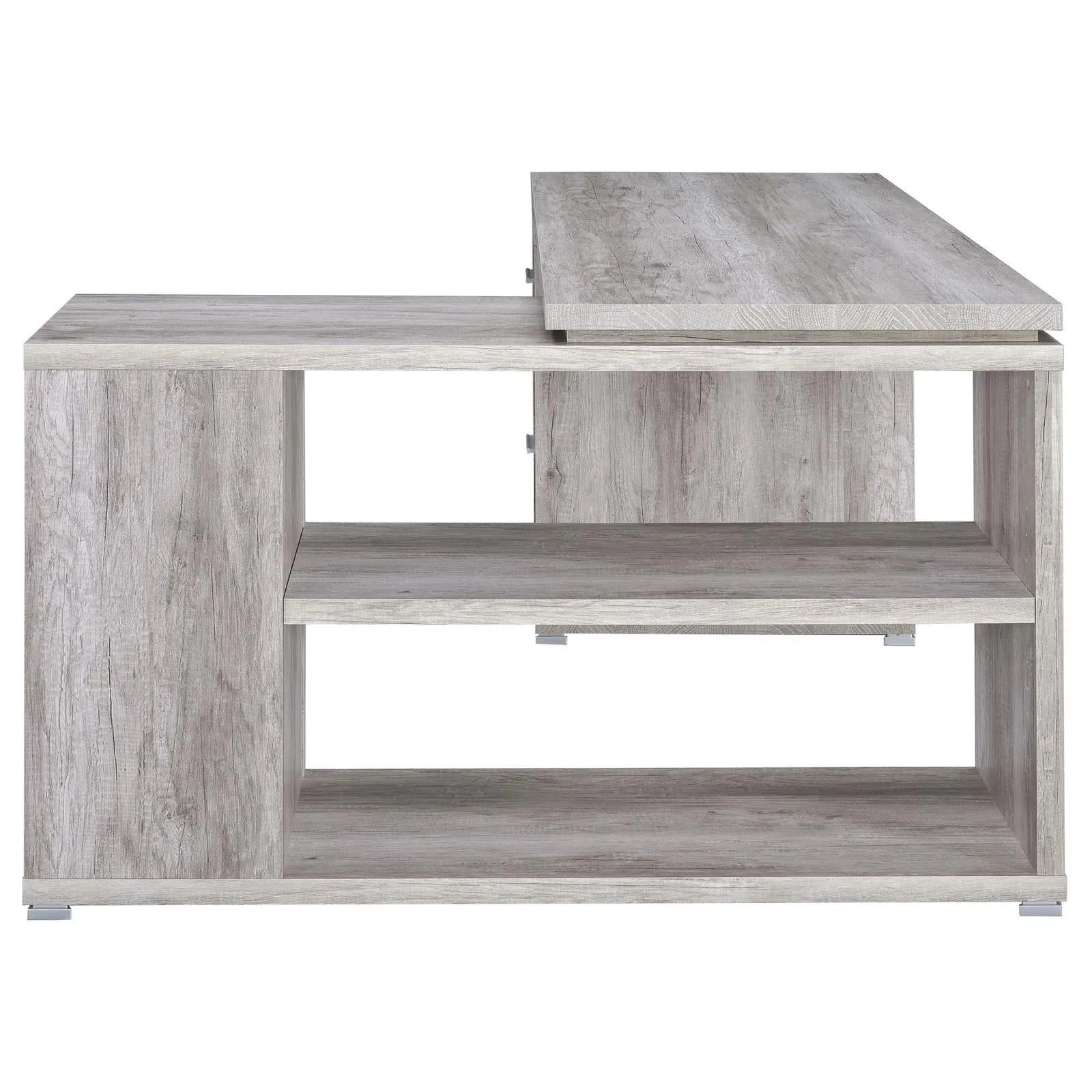 Yvette Gray Driftwood L-shape Office Desk